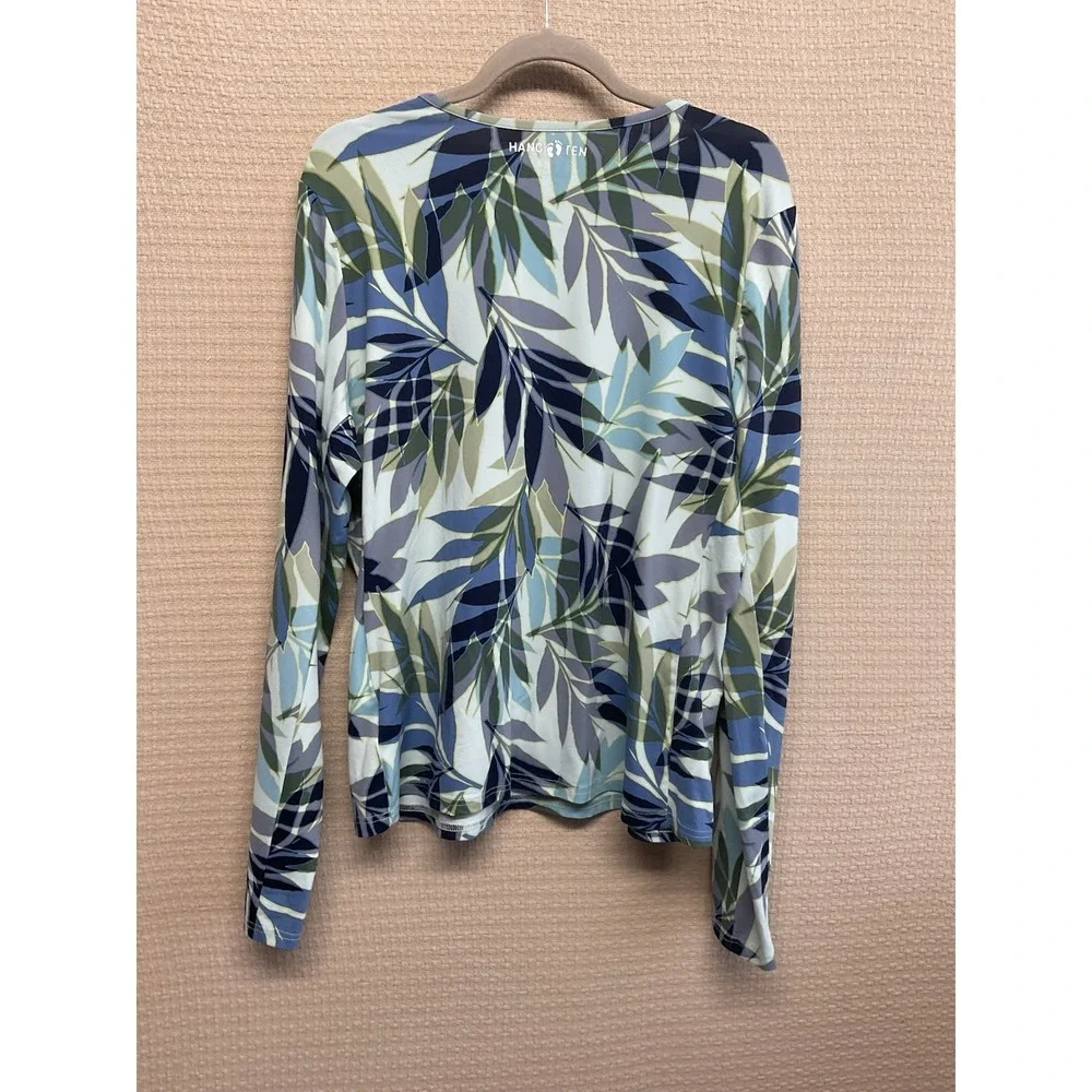 Hang Ten Women's 2XL Swim Shirt Long Sleeve Sun Shirt Rash Guard 50+ UPF Tropic
